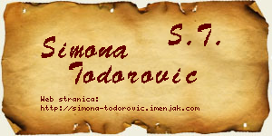 Simona Todorović vizit kartica